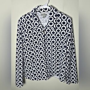 Women's Joseph Ribkoff Mod Circle Full Zip Jacket Blazer, Size 16